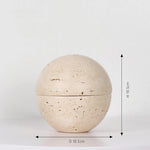 Natural Travertine Stone Sphere Incense Burner | Mubkhar Incense Burner incense burner home decor Shop Marie Antonette 