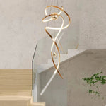 Stainless steel stair chandelier, gold/rose gold villa luxury chandelier, H80/H120/H180CM, RC dimming, customizable size Marie Antonette 