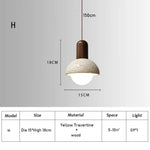 Japandi style Travertine Pendant | Japanese Retro Lighting pendant light Shop Marie Antonette H-dia 15cm ((5.91"inches) Cold White 