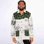 Japanese Pajama Inspired from Japanese dance-drama Men's Satin Pajamas - AOP Subliminator 