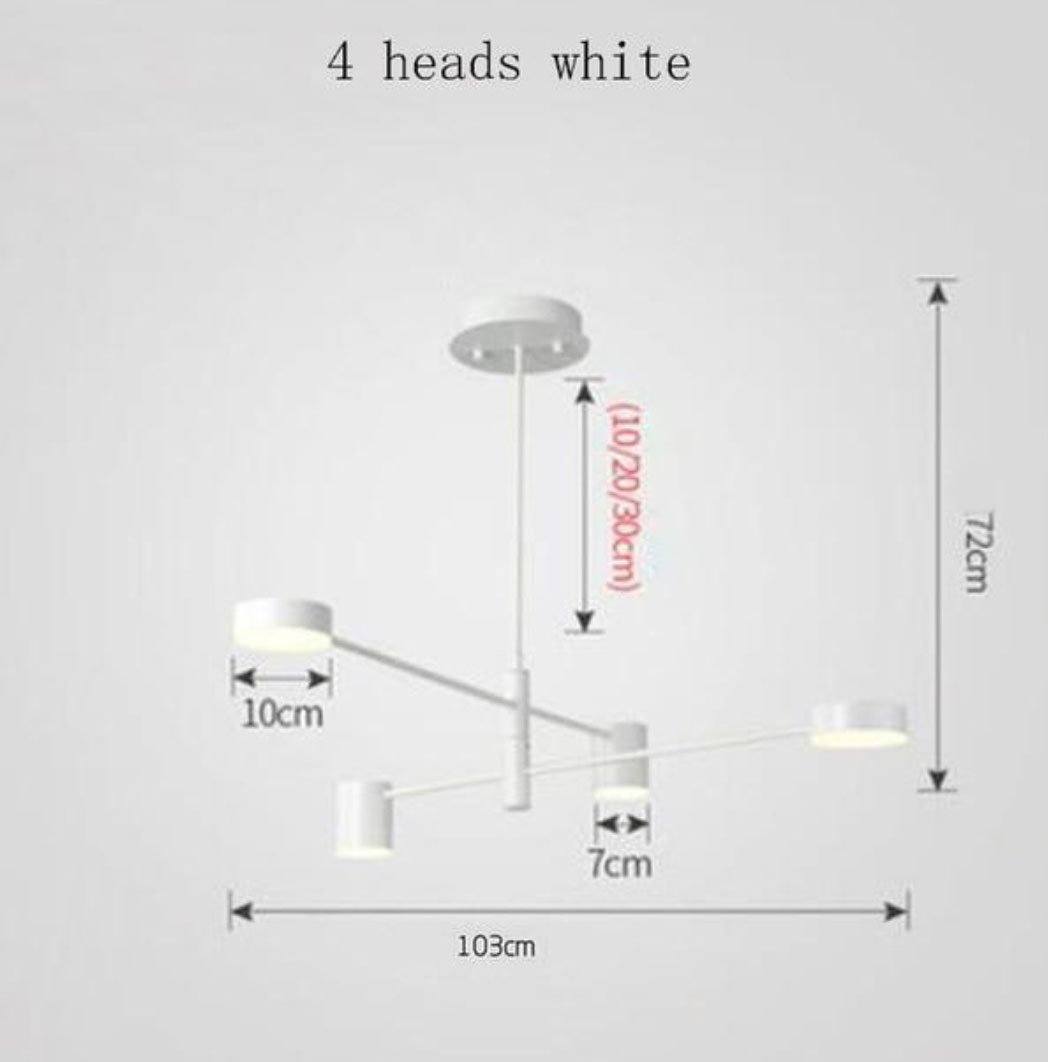 Observateur Chandelier Marie Antonette 4 Lights White 