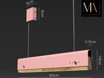 Modern Wooden Iron LED Lights Marie Antonette pink 60 cm 