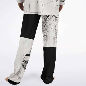 Japanese Pajama Inspired from Japanese dance-drama Men's Satin Pajamas - AOP Subliminator 