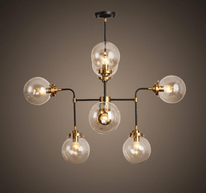 Molecule Chandelier 8-light bronze + clear shade Shop Marie Antonette