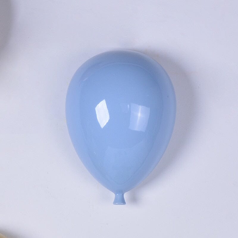 Ceramic Balloon Wall Hanging Decoration Art Kids Room Marie Antonette Blue H8"x W 5.90"x D3.54 