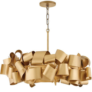 Azur pendant light pendant Marie Antonette Gold Copper Diameter 60cm Warm White