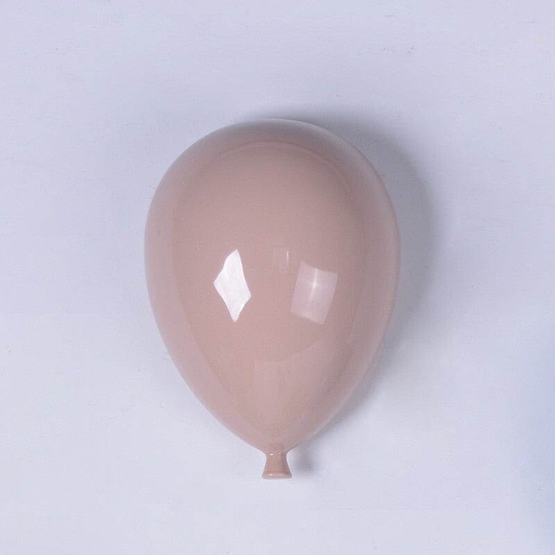 Ceramic Balloon Wall Hanging Decoration Art Kids Room Marie Antonette Pink H8"x W 5.90"x D3.54 