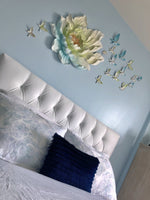 3D Flower+Butterfly Resin Wall Decor Marie Antonette 