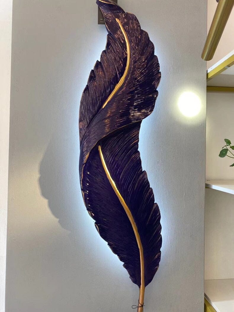 Feather Wall Light Modern LED ( White and Purple) Marie Antonette 