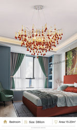 Droplets Crystal Luxuriant Chandelier and Flush mount Style Marie Antonette 