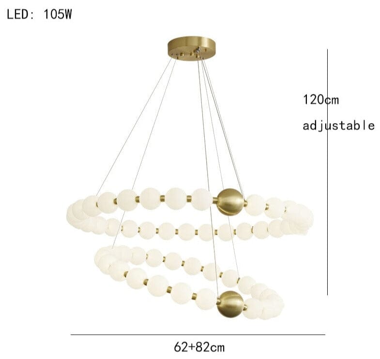 La Muse Brass LED Suspension Marie Antonette 