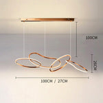 Saint Malo Ring Suspension Light Marie Antonette 4 head Rose gold Cold White 