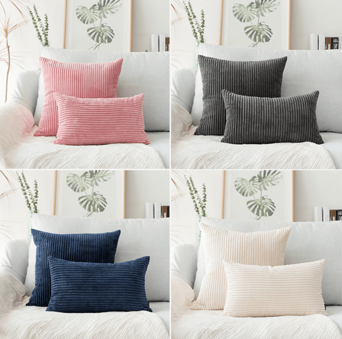 Corduroy Flocking Velvet Cushion Cover marie antonette 