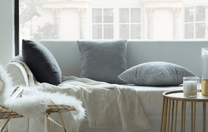Corduroy Flocking Velvet Cushion Cover marie antonette 