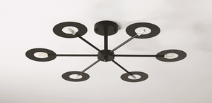 Vega LED Ceiling Light Marie Antonette Black 6heads short 110V G4 cool white