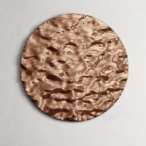 Round Metal Scuptural Art - Water Ripple Effect Ondulation de l'eau Marie Antonette Rose gold D600mm or 23.62"inches 