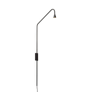 Danielle Minimalist Industrial Swing Arm Wall Lamp Marie Antonette Black lampbody With plug 