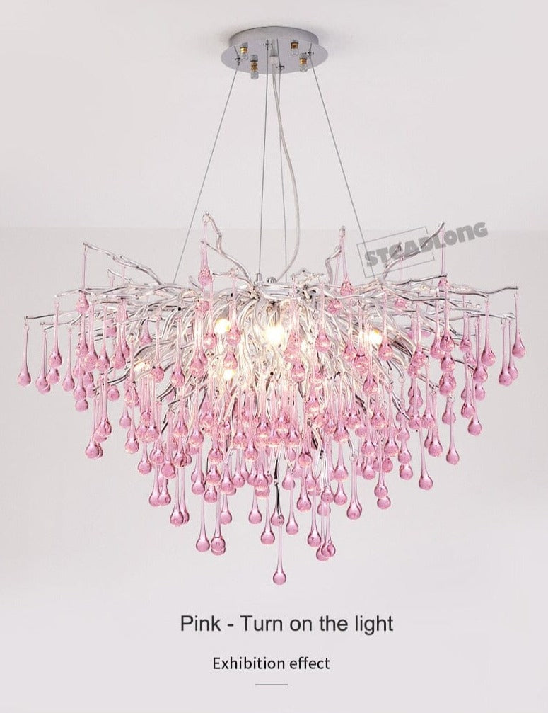 Droplets Crystal Luxuriant Chandelier and Flush mount Style Marie Antonette 