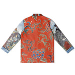 Japanese Pajama Design Bijutsu Sekai (1893-1896) by Watanabe Seite and Japanese girls by Ide Tama River (1847) by Utagawa Kuniyoshi Men's Satin Pajamas - AOP Subliminator 