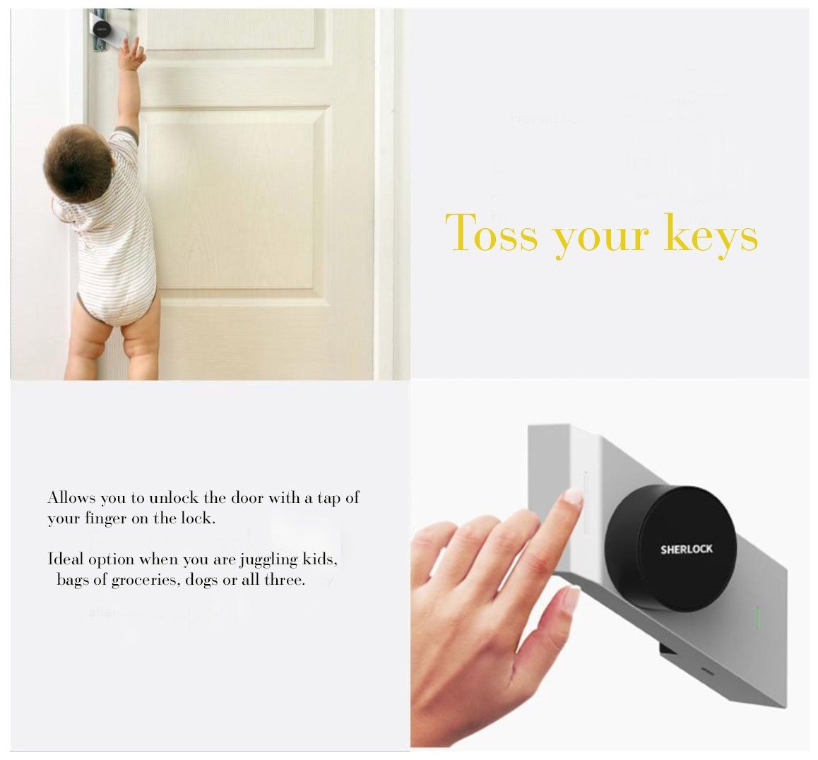 Sherlock Fingerprint + Password Smart Door Lock Marie Antonette 