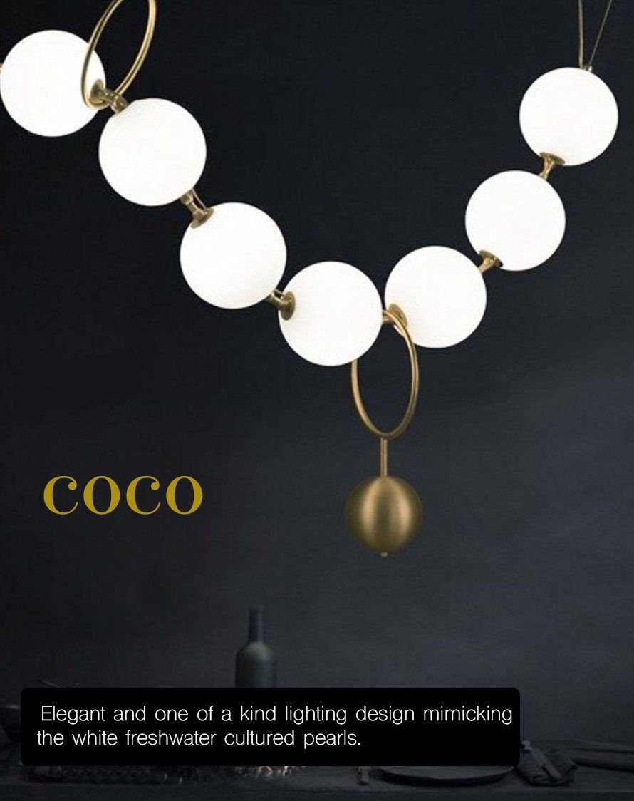 Coco Pearl Pendant Marie Antonette 8 heads 