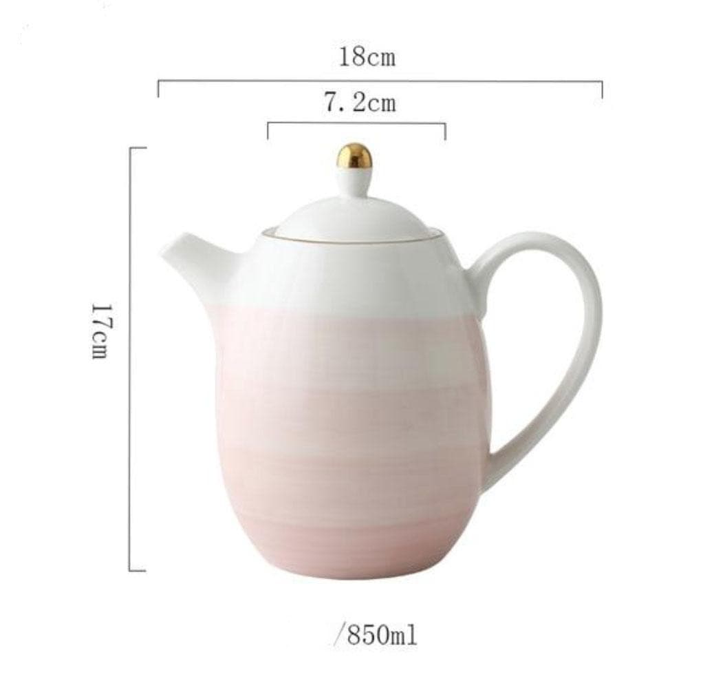 Pink And Blue Blush Set Marie Antonette Pink teapot 