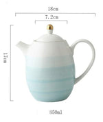 Pink And Blue Blush Set Marie Antonette Blue teapot 