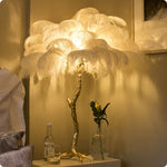 Contempory Luxury Hollywood Regency Ostrich Table Lamp Marie Antonette 