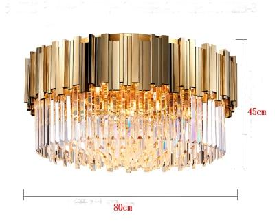 Bisou Flush Mount Marie Antonette K9 Amber Crystal Width 80cm H45cm Chrome Lamp Body