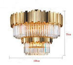 Bisou Flush Mount Marie Antonette K9 Amber Crystal Width 100cm H70cm Chrome Lamp Body