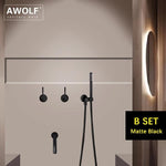 Audrey Bathroom Shower Set Marie Antonette Black B SET 