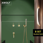 Audrey Bathroom Shower Set Marie Antonette Brushed Gold B SET 