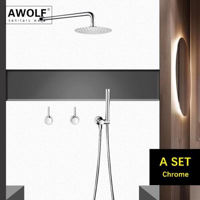 Audrey Bathroom Shower Set Marie Antonette Chrome A SET 