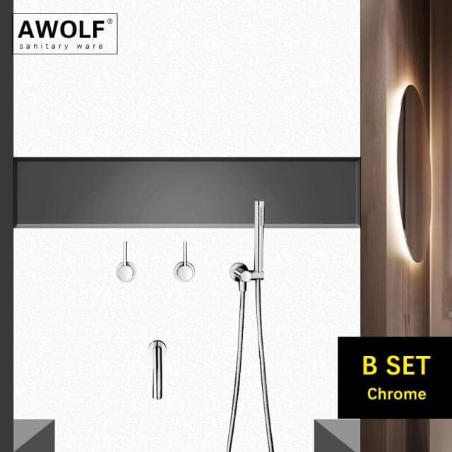 Audrey Bathroom Shower Set Marie Antonette Chrome B SET 