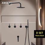 Audrey Bathroom Shower Set Marie Antonette Black D SET 