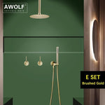 Audrey Bathroom Shower Set Marie Antonette Brushed Gold E SET 