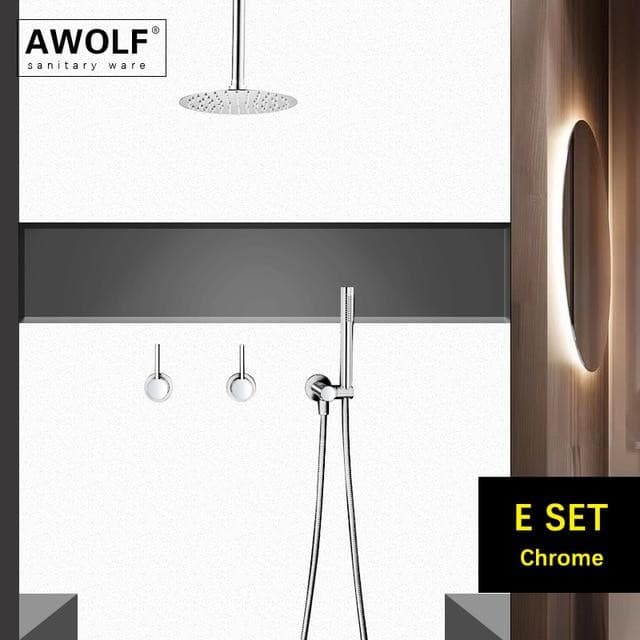 Audrey Bathroom Shower Set Marie Antonette Chrome E SET 