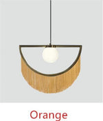 La Frange Pendant Light pendant Marie Antonette Orange Fringe 38x34cm (14.96" x 13.38" inches) Warm light