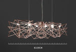 Geo Linear Suspension Marie Antonette ( 51.18"inches) 130cm- Rose Gold Finish warm light 