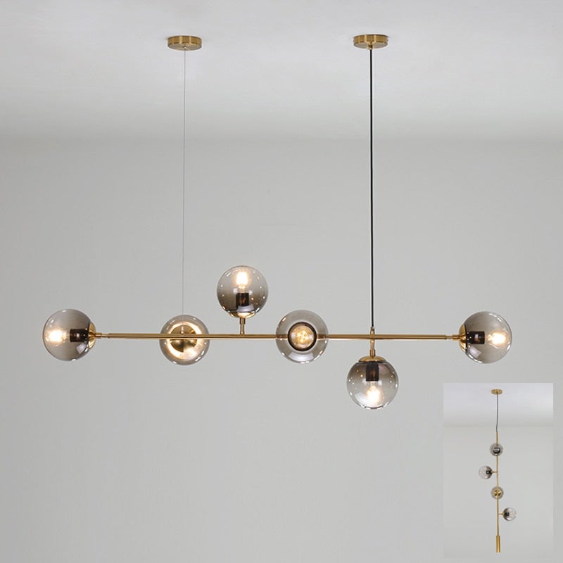 Linear Globe Suspension Light Marie Antonette 