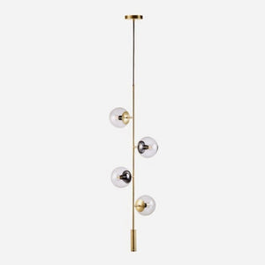 Linear Globe Suspension Light Marie Antonette Vertical gold clear without bulb 