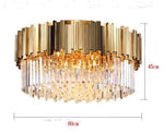 Montpellier LED Crystal Chandelier Marie Antonette K9 Amber Crystal W 80cm H45cm |W 31.50” H 17.72”| Chrome Lamp Body