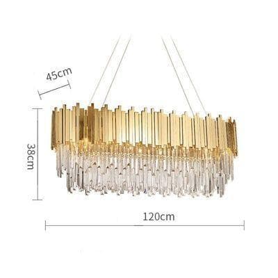 Aire Montpellier LED Crystal Suspension chandelier Marie Antonette Oval 120cm |47.24"| 