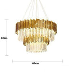 Aire Montpellier LED Crystal Suspension chandelier Marie Antonette 2 tier 60cm |23.62"| 