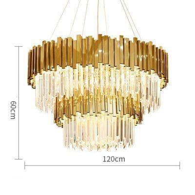 Aire Montpellier LED Crystal Suspension chandelier Marie Antonette 2 tier 120cm x 60cm |47.24"x 23.62"| 