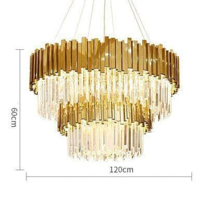 Aire Montpellier LED Crystal Suspension chandelier Marie Antonette 2 tier 120cm x 60cm |47.24"x 23.62"| 