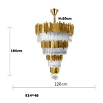 Aire Montpellier LED Crystal Suspension chandelier Marie Antonette 4 tier Dia120 Hx 180cm|D47.24"x H 70.86" 