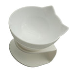 Non-Slip Double Cat Bowl Dog Bowl With Stand Pet Feeding Cat Water Bowl For Cats Food Pet Bowls For Dogs Feeder Product Supplies Marie Antonette White singel 