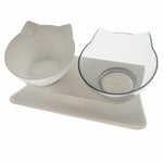 Non-Slip Double Cat Bowl Dog Bowl With Stand Pet Feeding Cat Water Bowl For Cats Food Pet Bowls For Dogs Feeder Product Supplies Marie Antonette Double Mixed Color 