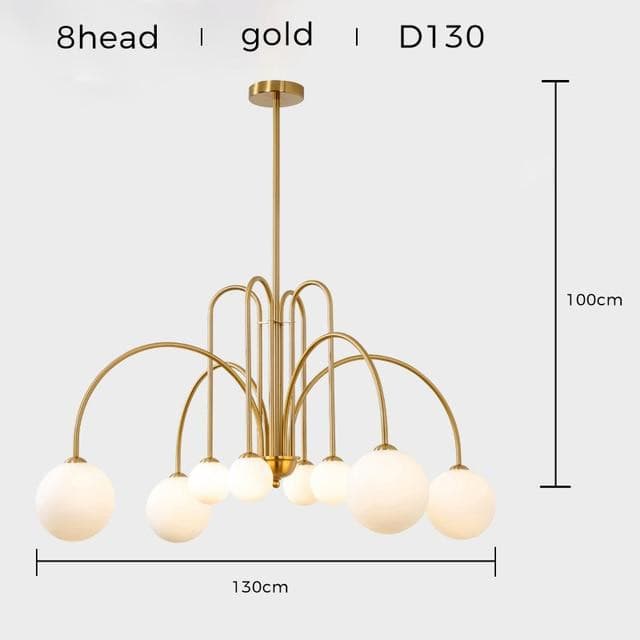 Chevalier LED Chandelier chandelier Marie Antonette 8head gold D130 warm white 